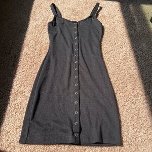 Kendall & Kylie Black Button Down Dress